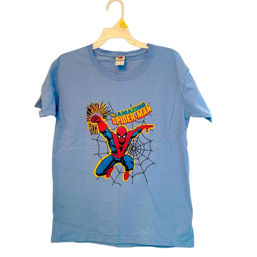 The Amazing Spiderman Blue Youth Medium NWOT Tshirt